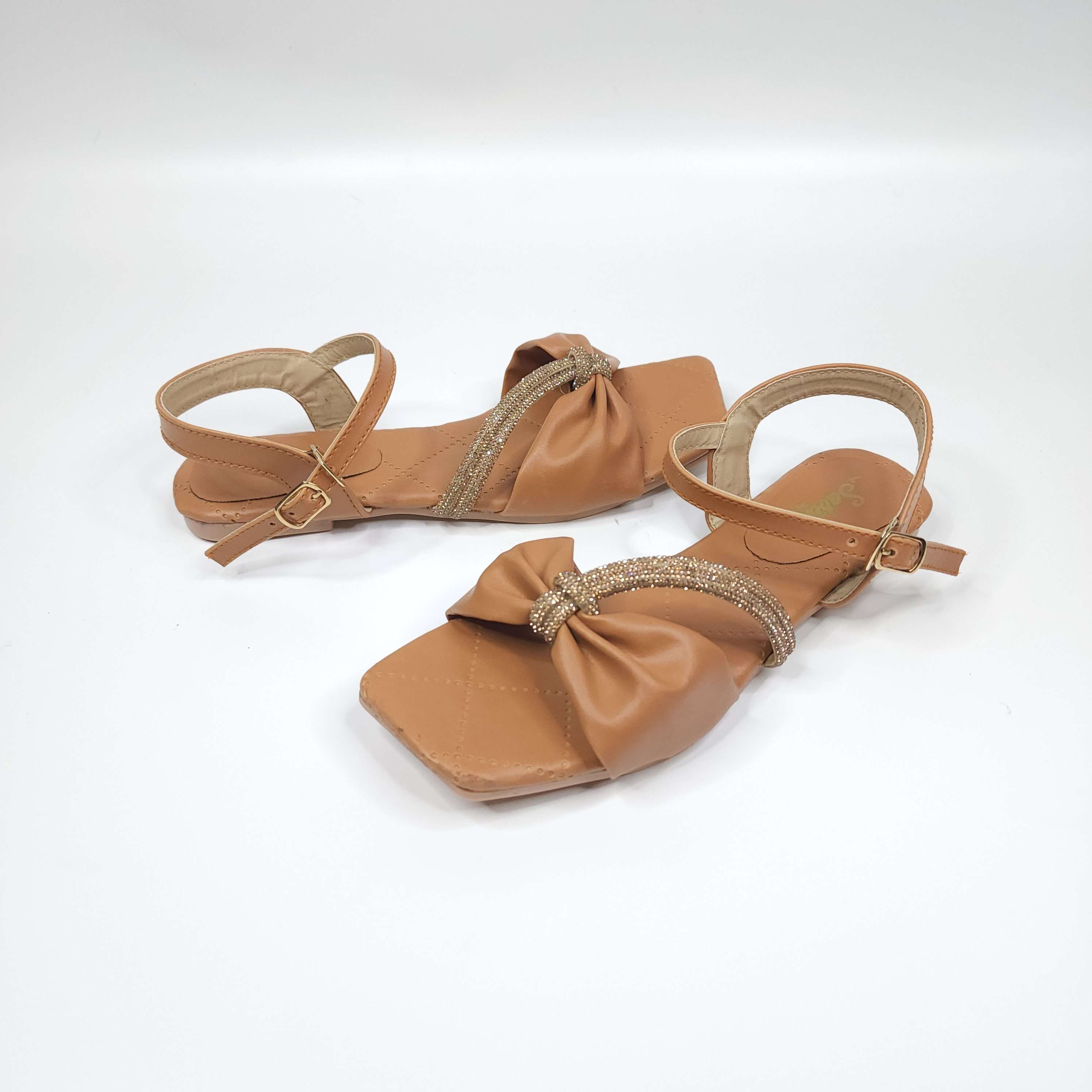 Camel Stud Sandals - Maha fashions -  Women Footwear