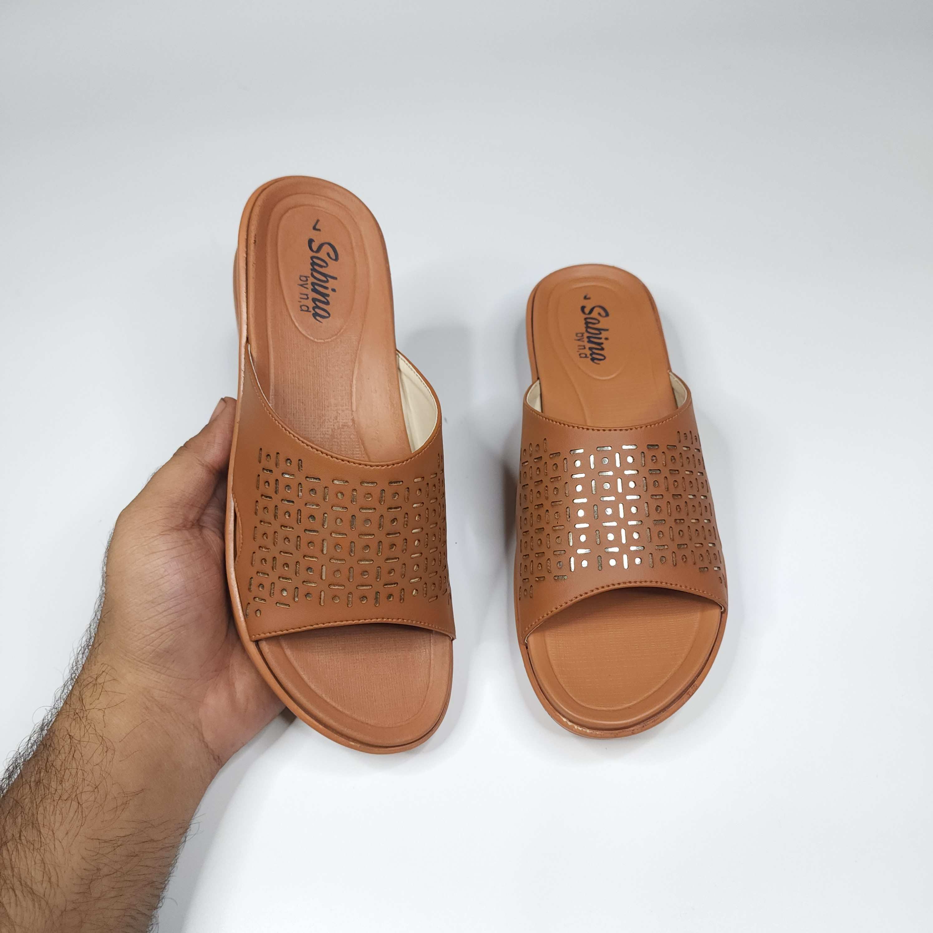 Mustard Slippers in Short Wedge - Maha fashions -  Women Footwear