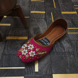 Pink Embriodery Khussa - Maha fashions -  Women Footwear