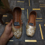 Golden Embriodery Khussa - Maha fashions -  Women Footwear