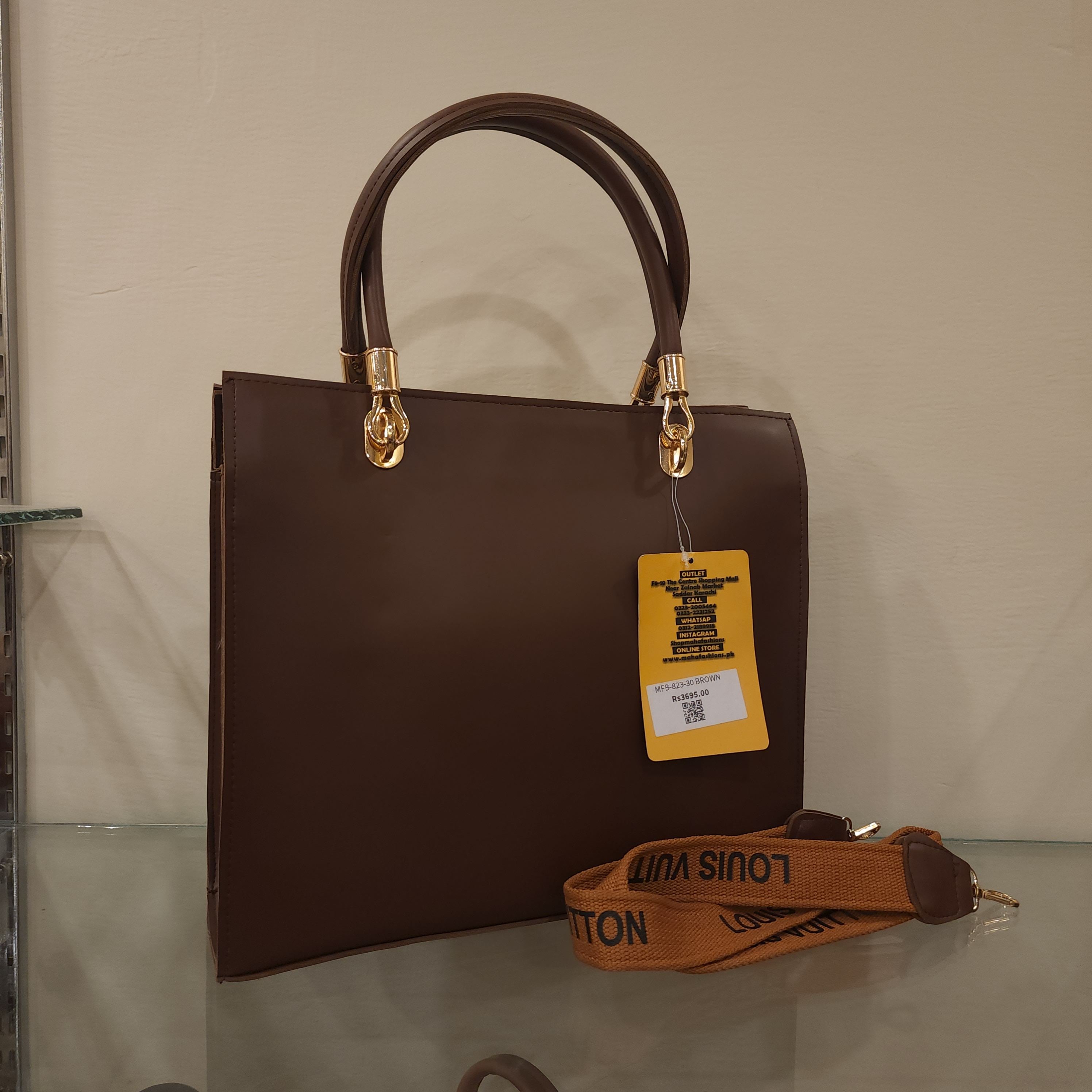 Brown Classy Handbag - Maha fashions -  Handbags & Wallets