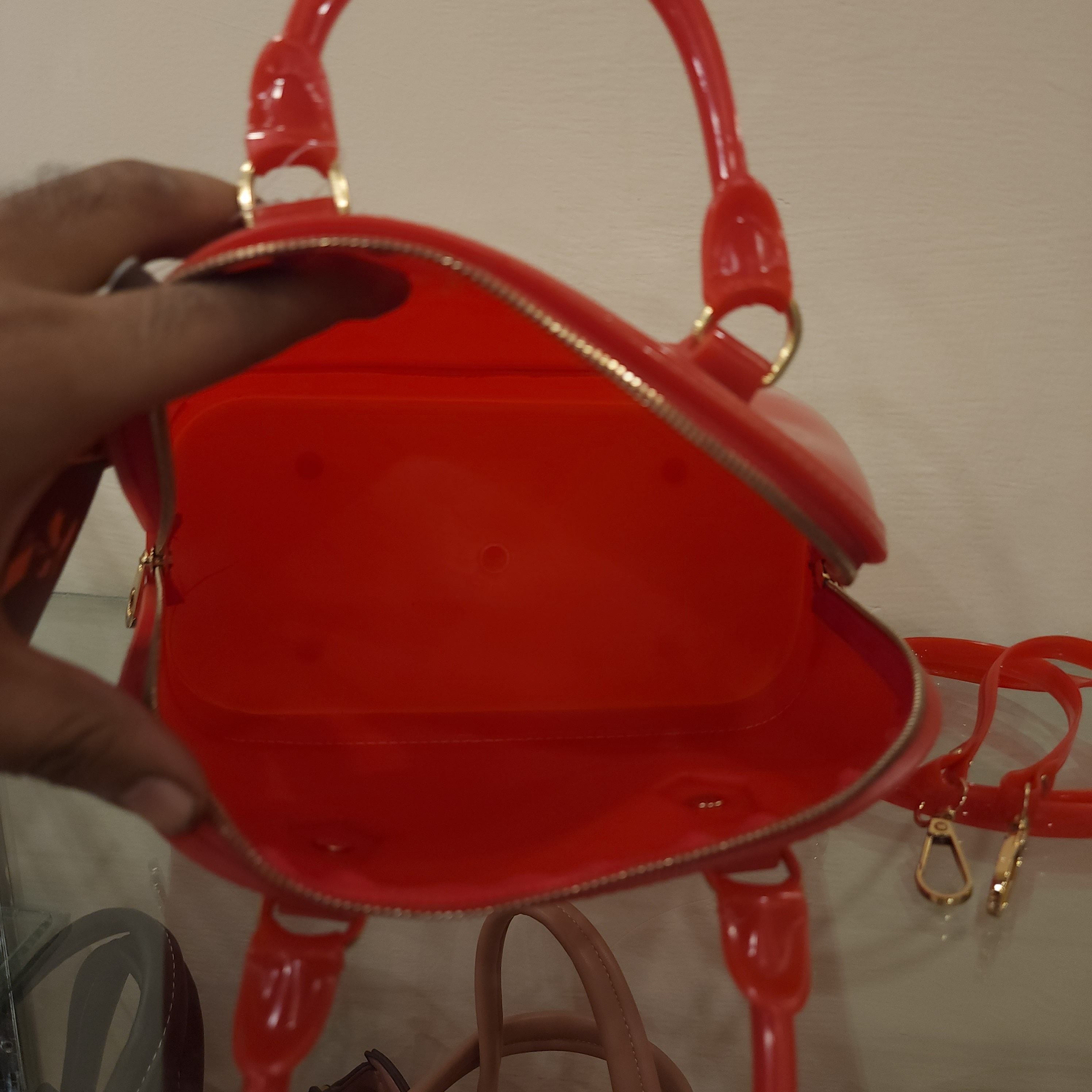 Red Jelly Handbag - Maha fashions -  Handbags & Wallets