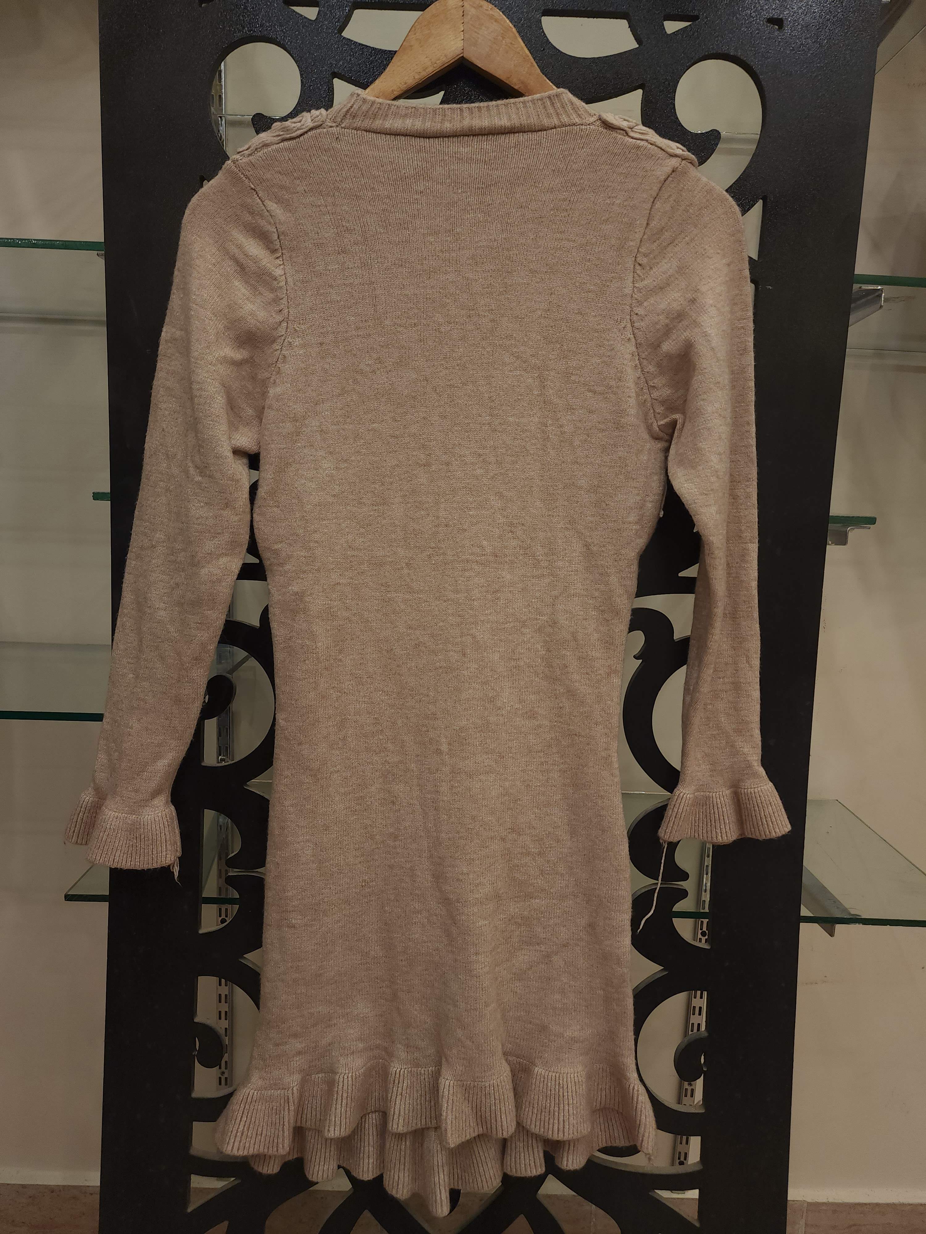 Beige Slimfit Long Sweater - Maha fashions -  women clothing