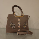 Brown Embroidery Handbag - Maha fashions -  