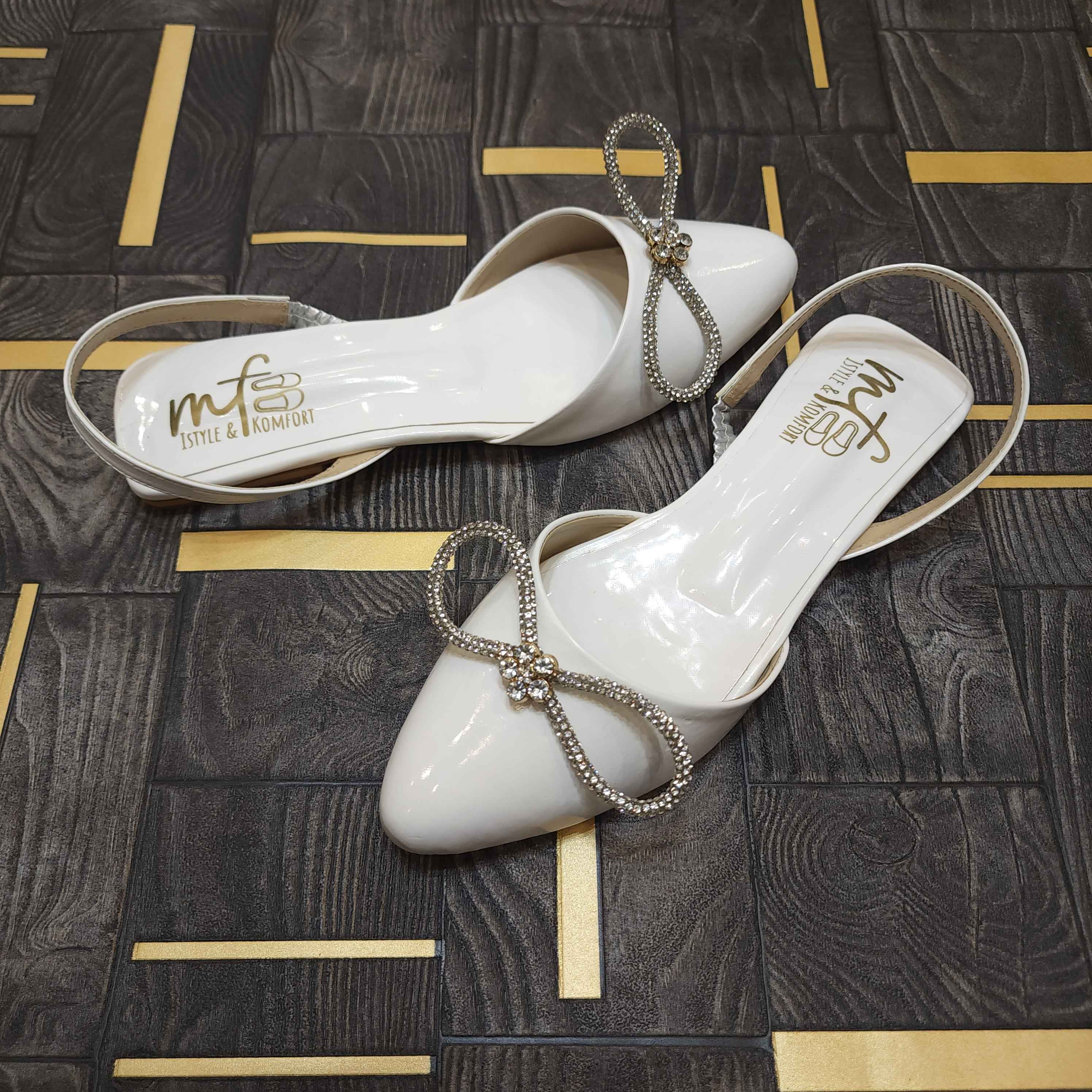 White Close Toe Sandals - Maha fashions -  Women Footwear