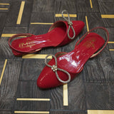 Red Close Toe Sandals - Maha fashions -  Women Footwear
