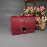 Maroon Crossbody Bag with Buckle - Maha fashions -  Handbags & Wallets