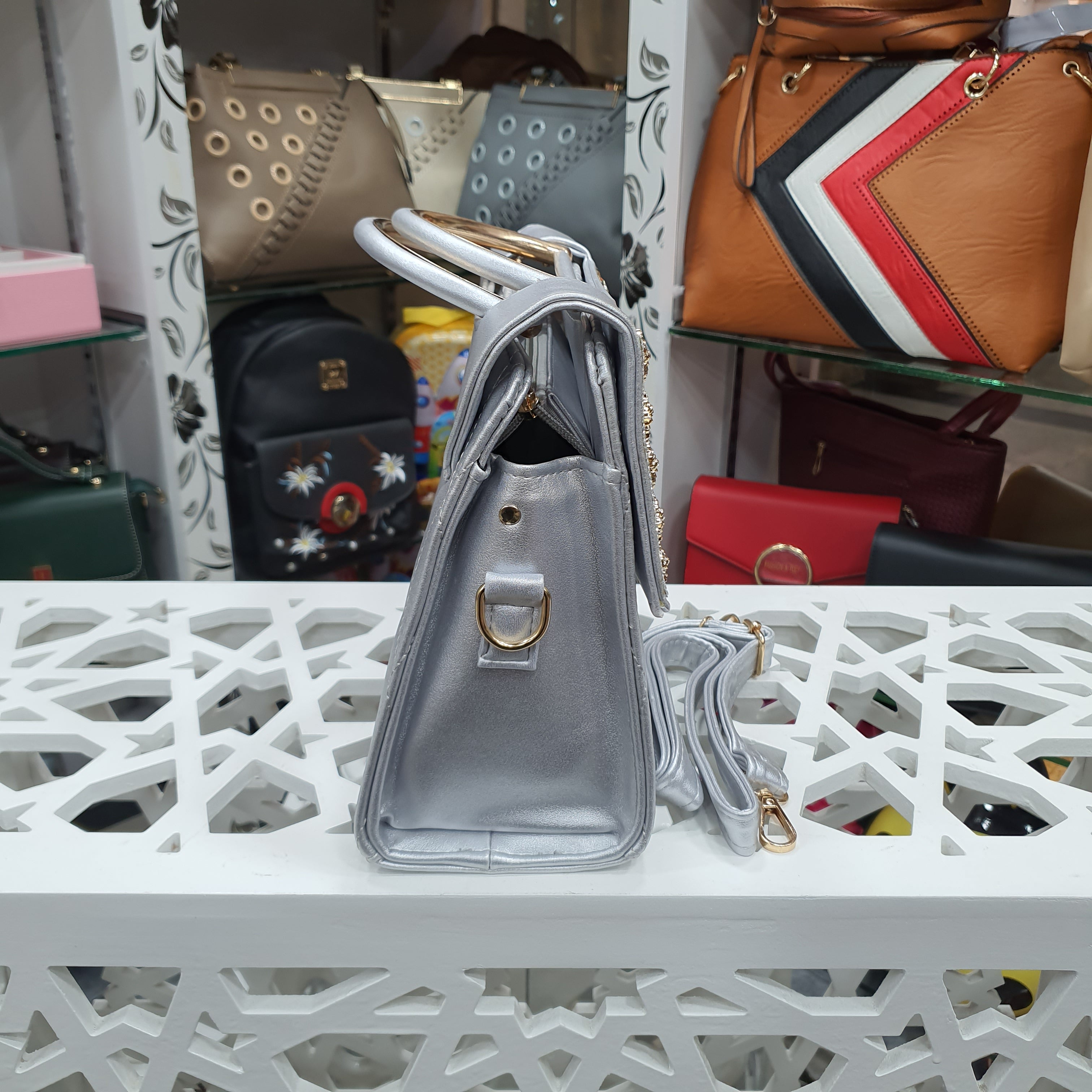 Studs Bags With Handle - Maha fashions -  women's handbags
