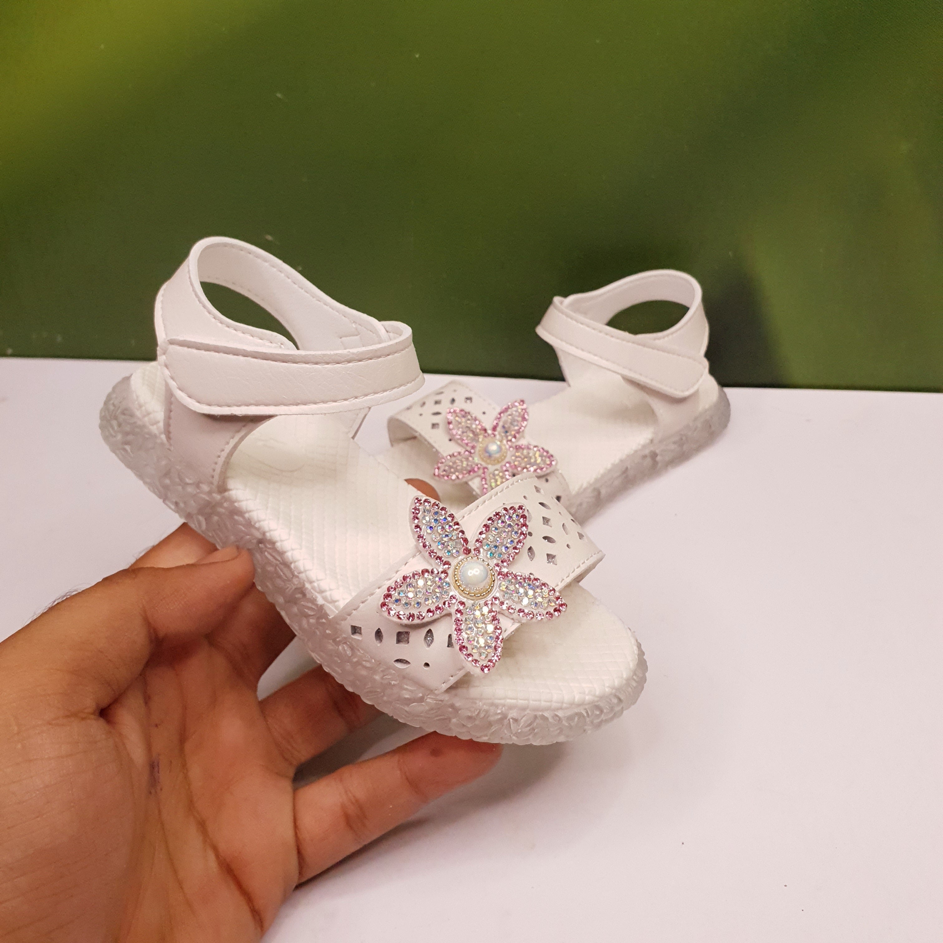 Kids Sandals with Studs Floral Details - Maha fashions -  Kid Footwear