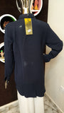 Navy Embroidery casual shirt - Maha fashions -  Shirts