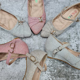 Kids Glitter Close toe Wedge - Maha fashions -  Kids Footwear