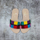 Checks Pattern Colorful Flats - Maha fashions -  Women's Footwear