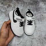 White Contrast Kids Shoes - Maha fashions -  Kids Shoes
