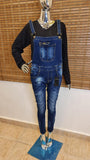 Denim Rompers with adjustable straps - Maha fashions -  Rompers