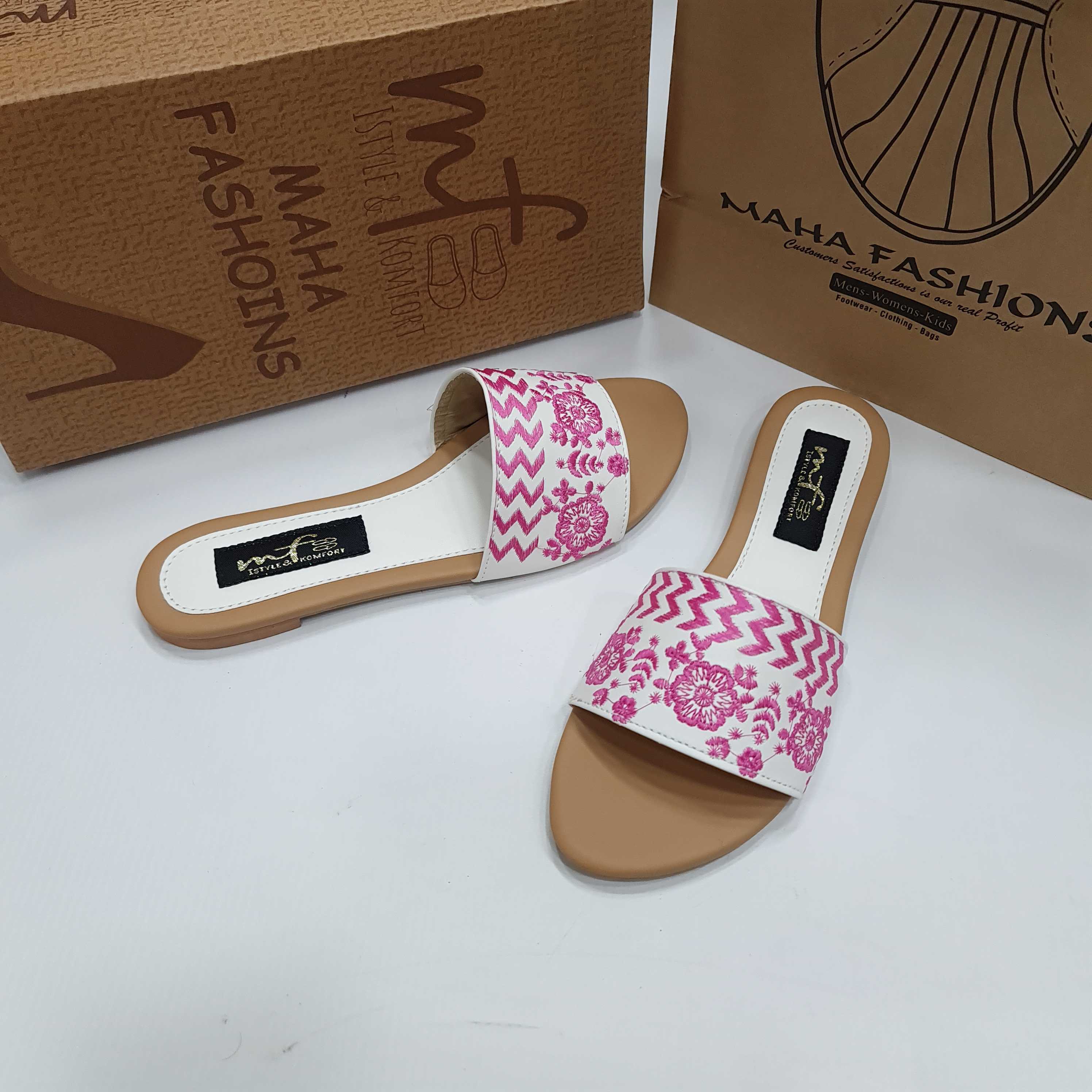Embriodery Flats - Maha fashions -  Slippers