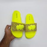 Heart Studs Colorful Slides - Maha fashions -  Women's Footwear