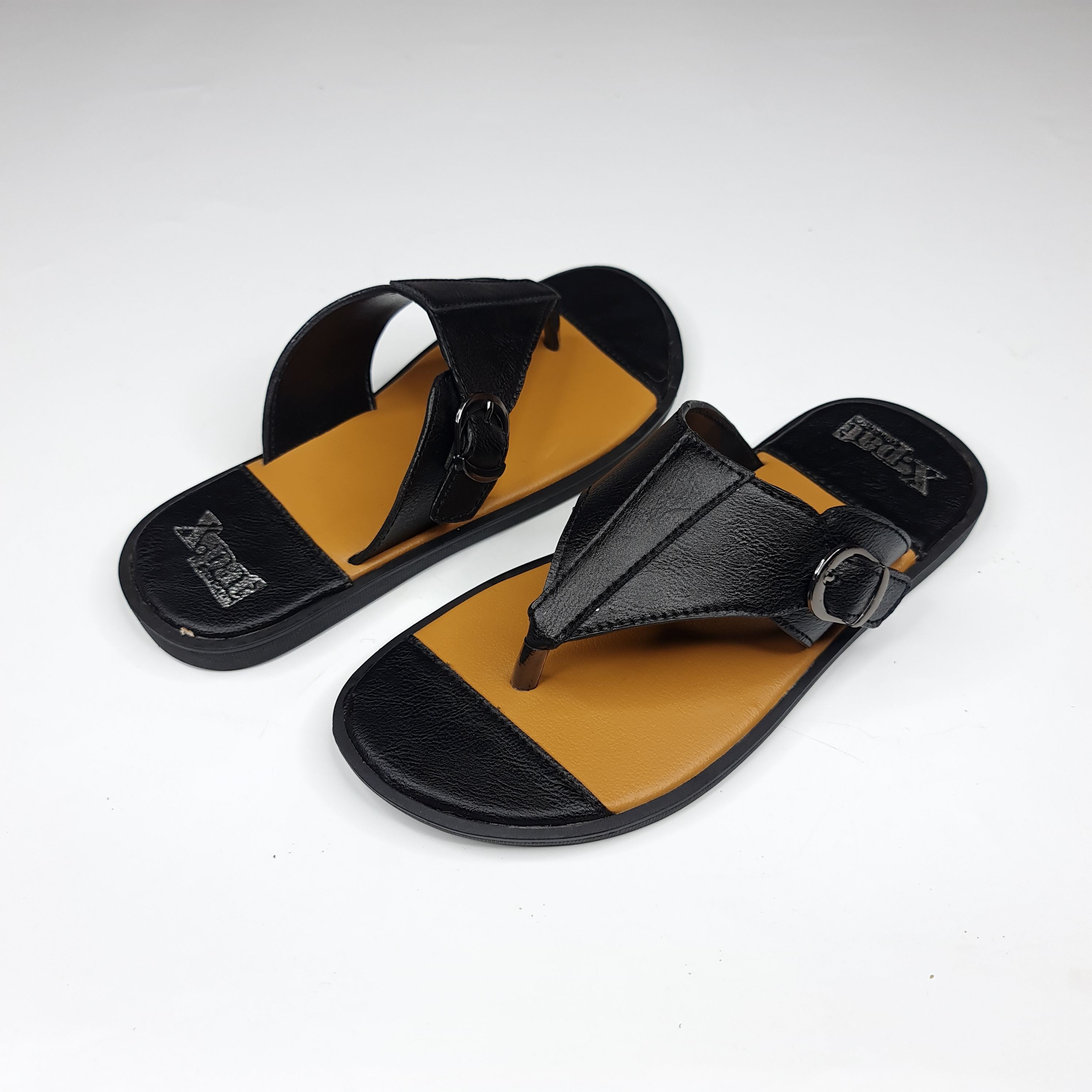 Black Twin Buckle Slippers - Maha fashions -  