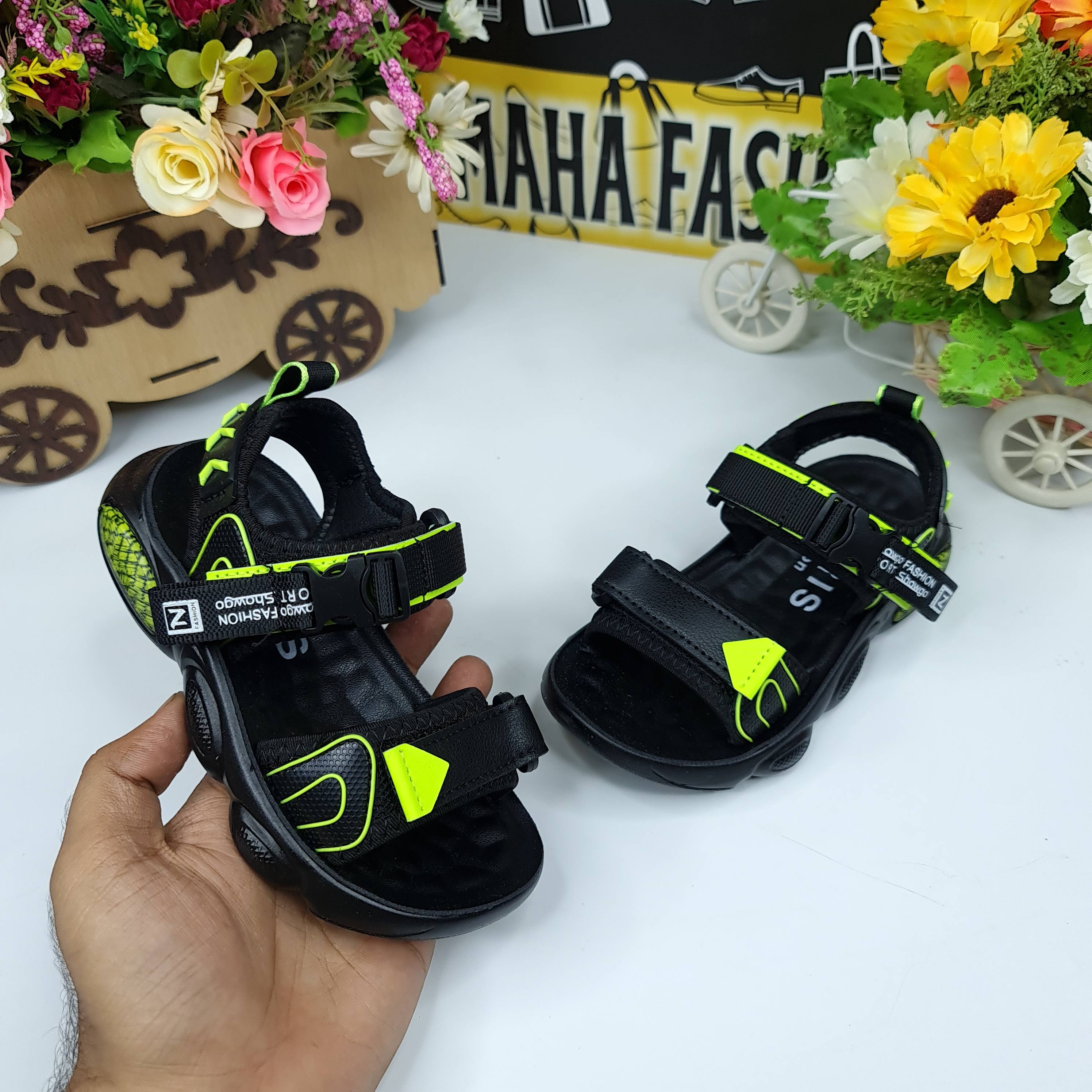 Green Kids Sandals - Maha fashions -  