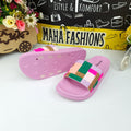 Pink Multi Puzzle Slides - Maha fashions -  