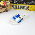White Multi Puzzle Slides - Maha fashions -  