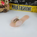 Pink Bow Jelly Slippers - Maha fashions -  