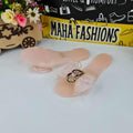 Pink Bow Jelly Slippers - Maha fashions -  