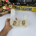 White Bow Jelly Slippers - Maha fashions -  