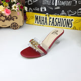 Chain Slipper With Transparent Heels - Maha fashions -  