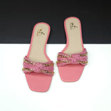 Pink Chain Slippers