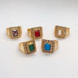 Color Stone Multi Rings - Maha fashions -  Rings