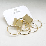 Golden Geometrical Earrings - Maha fashions -  